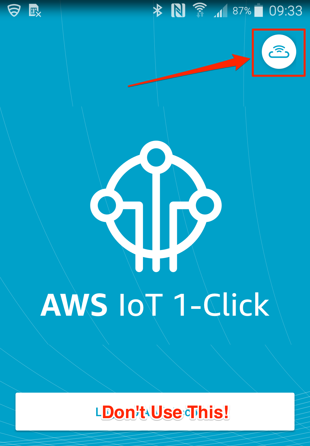 Aws iot 1 click app