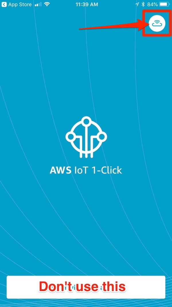 Aws iot 1 click app