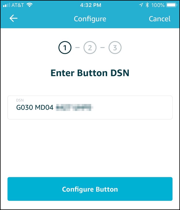 Aws iot button dsn